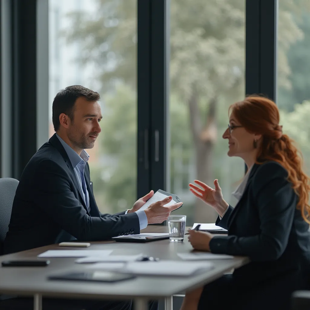 Réunion de consultation stratégique avec un client